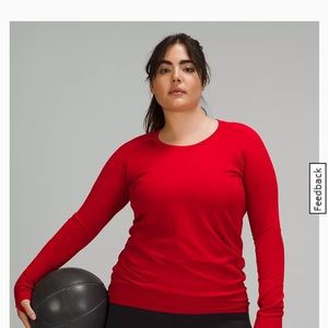 Swiftly tech red long sleeve size 12